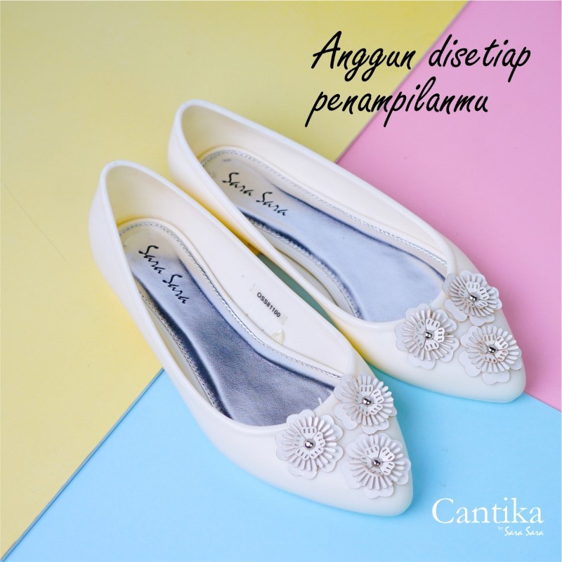 Sara Sara CANTIKA Jelly Shoes Sepatu Jelly wanita sepatu kerja kasual flat shoes jelly terbaru