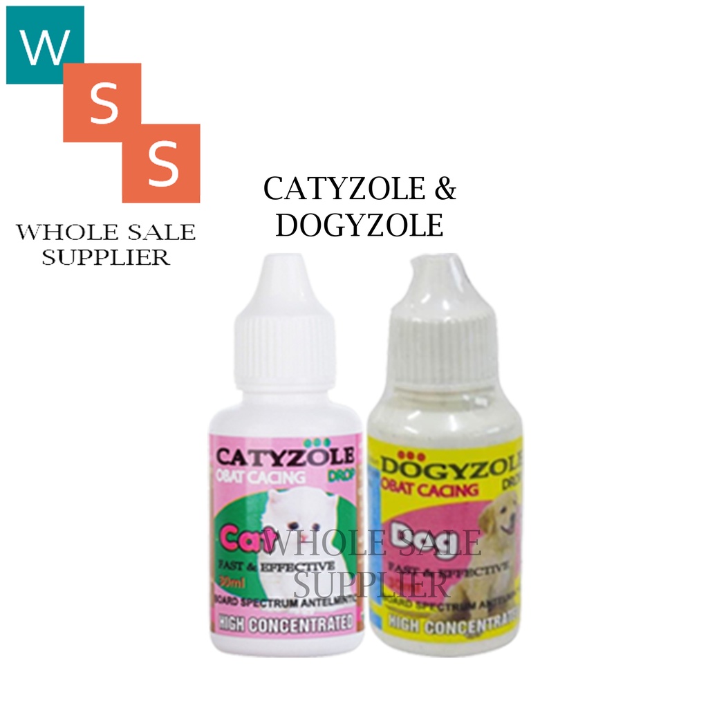 CATYZOLE &amp; DOGYZOLE OBAT CACING KUCING 30ML