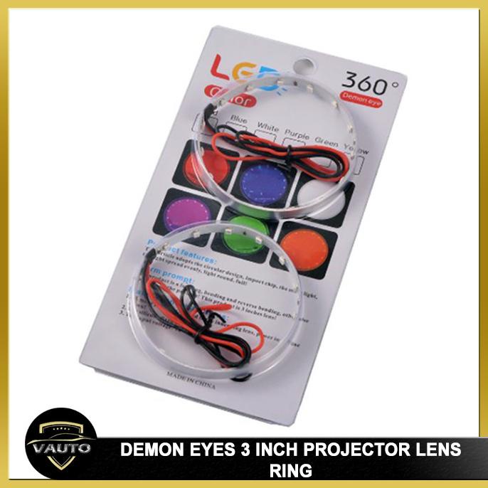 Demon Eyes / Devil Eyes 3.0" Projector Lens Ring vaut05 Murah