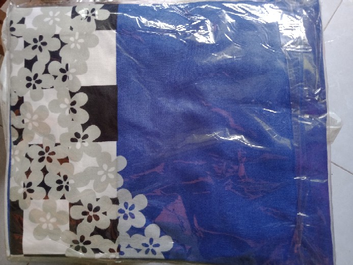 Gorden Pintu Gorden Jendela Motif Bunga Shabby Bunga Rose Merah Pink Ungu Biru Rainbow Tali Perekat