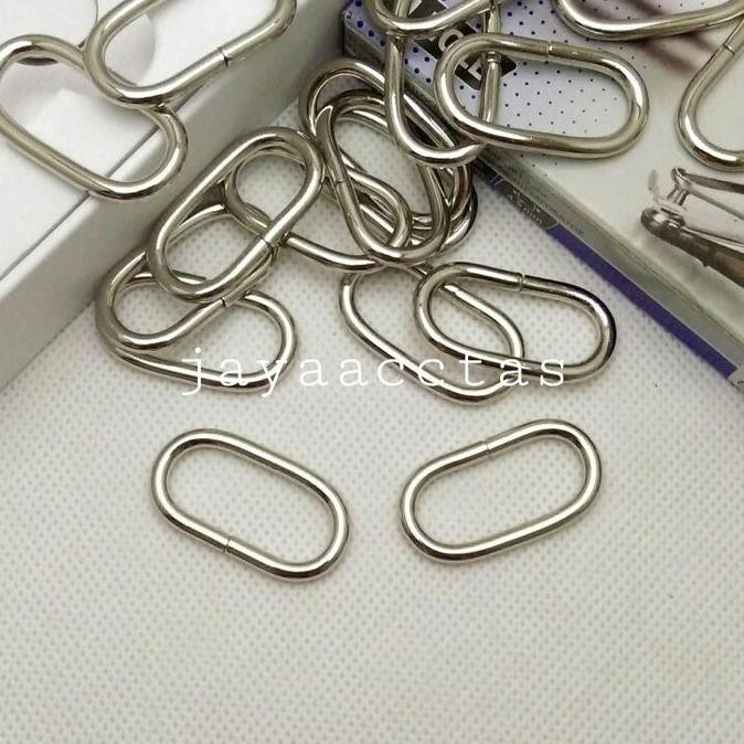 

ring oval tas metal 2.5 cm/ 12 pcs murah bandung TERBARU