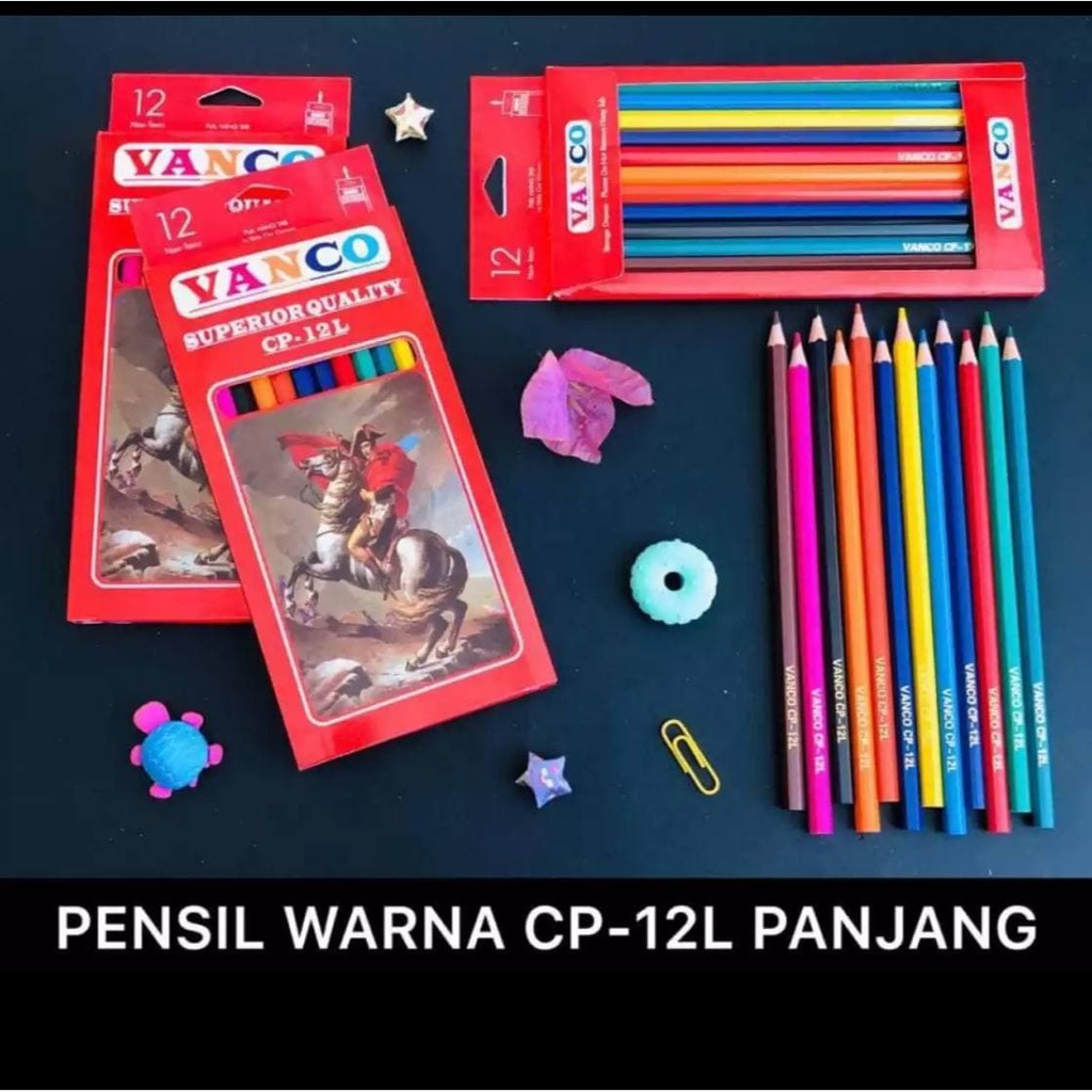 

VANCO PENSIL WARNA PENDEK ISI 12 MERAH EDITION