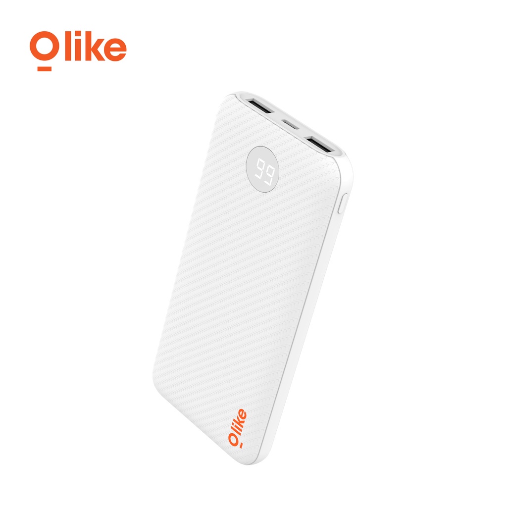 Olike Powerbank Dual USB Port Type C Micro USB 10.000 mAh LED Battery Display Fast Charging P1 Garansi Resmi