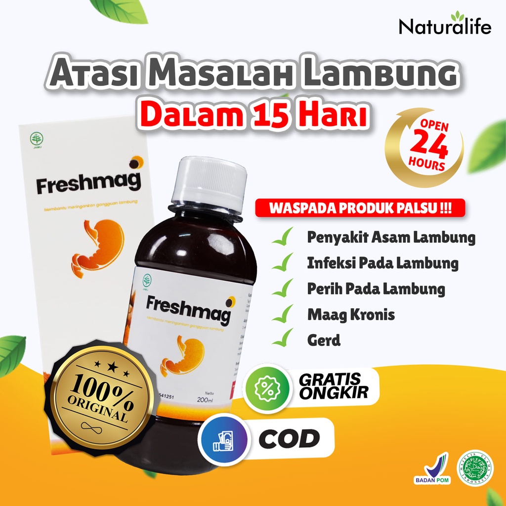 FRESHMAG - Madu Herbal 3x Lebih Efektif Atasi Masalah Asam Lambung / Maag / GERD / Magh Obat Lambung Asli Original