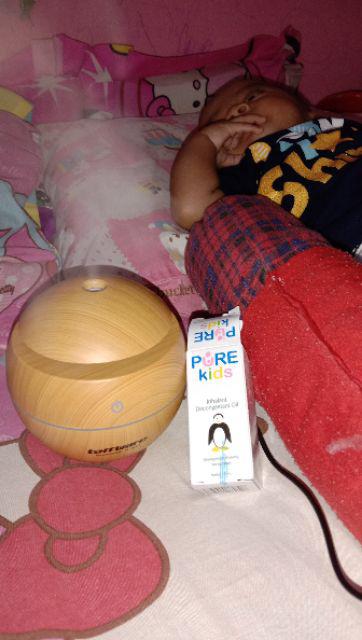 Aromatherapy Air Humidifier Desain Kayu Lampu Led Difuser