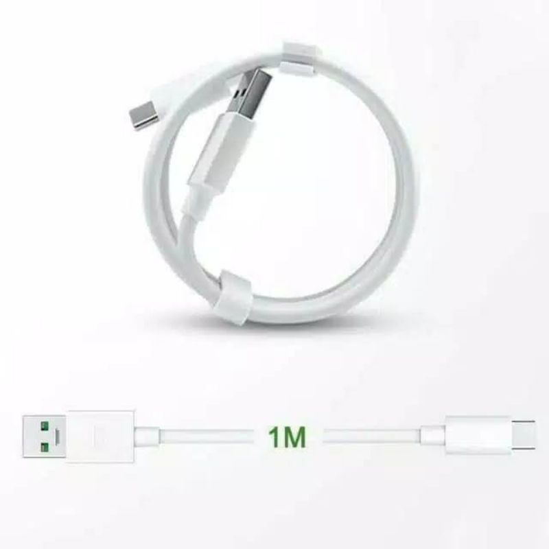 New Kabel Data Charger OPPO A5 2020- A9 2020-REALME 5PRO VOOC 3.0 USB TYPE-C Original 100%