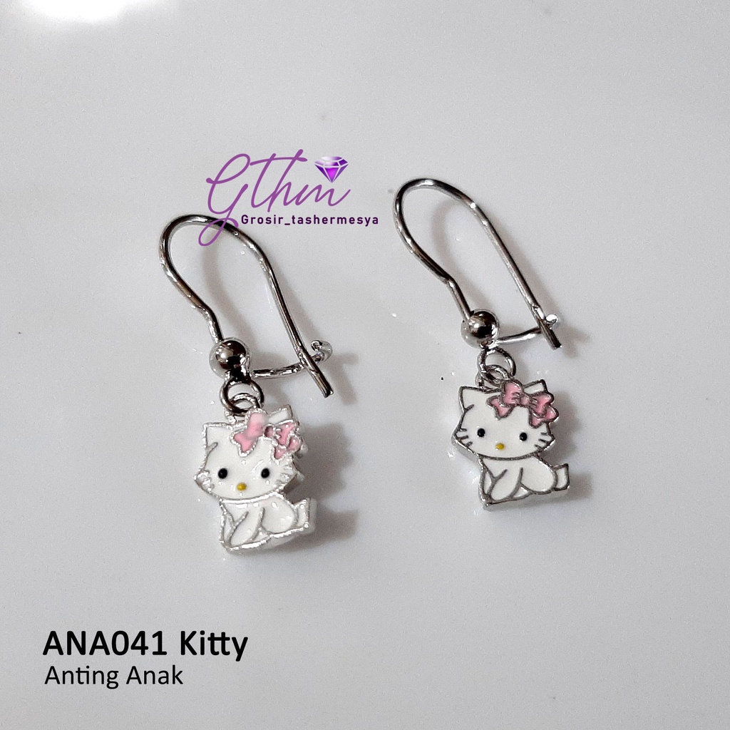 Anting Kitty Lucu Perhiasan Fashion Import Anti Karat Tidak alergi ANA035 GTHM