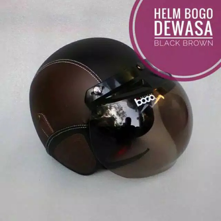 HELM BOGO DEWASA KACA CEMBUNG FREE BOX