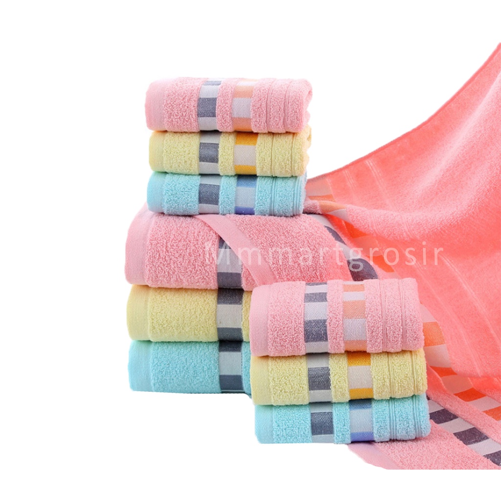 Handuk Mandi / Handuk Pita / Motif Kotak  / 140x73cm