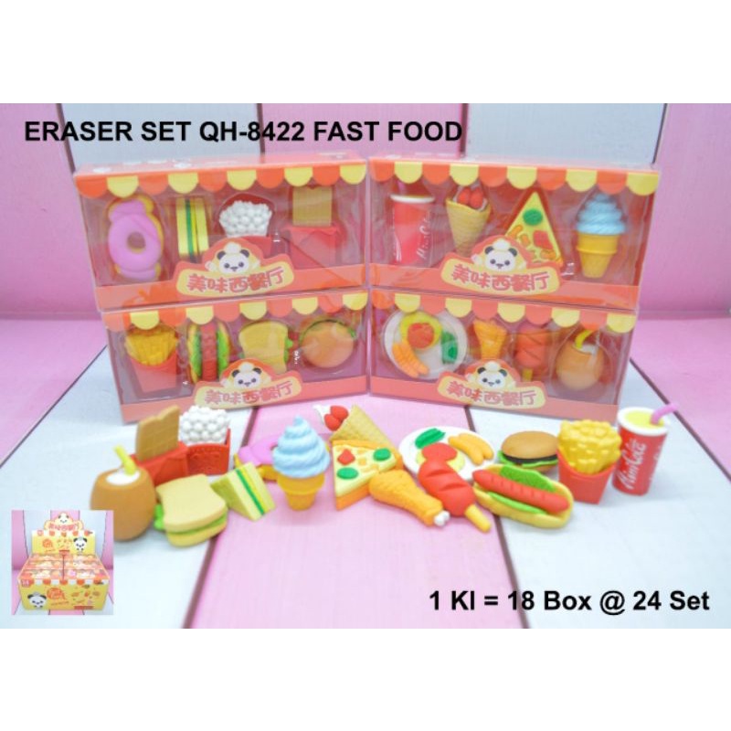 

eraser QH-8422 FAST FOOD & QH-8410 DESSERT/PENGHAPUS