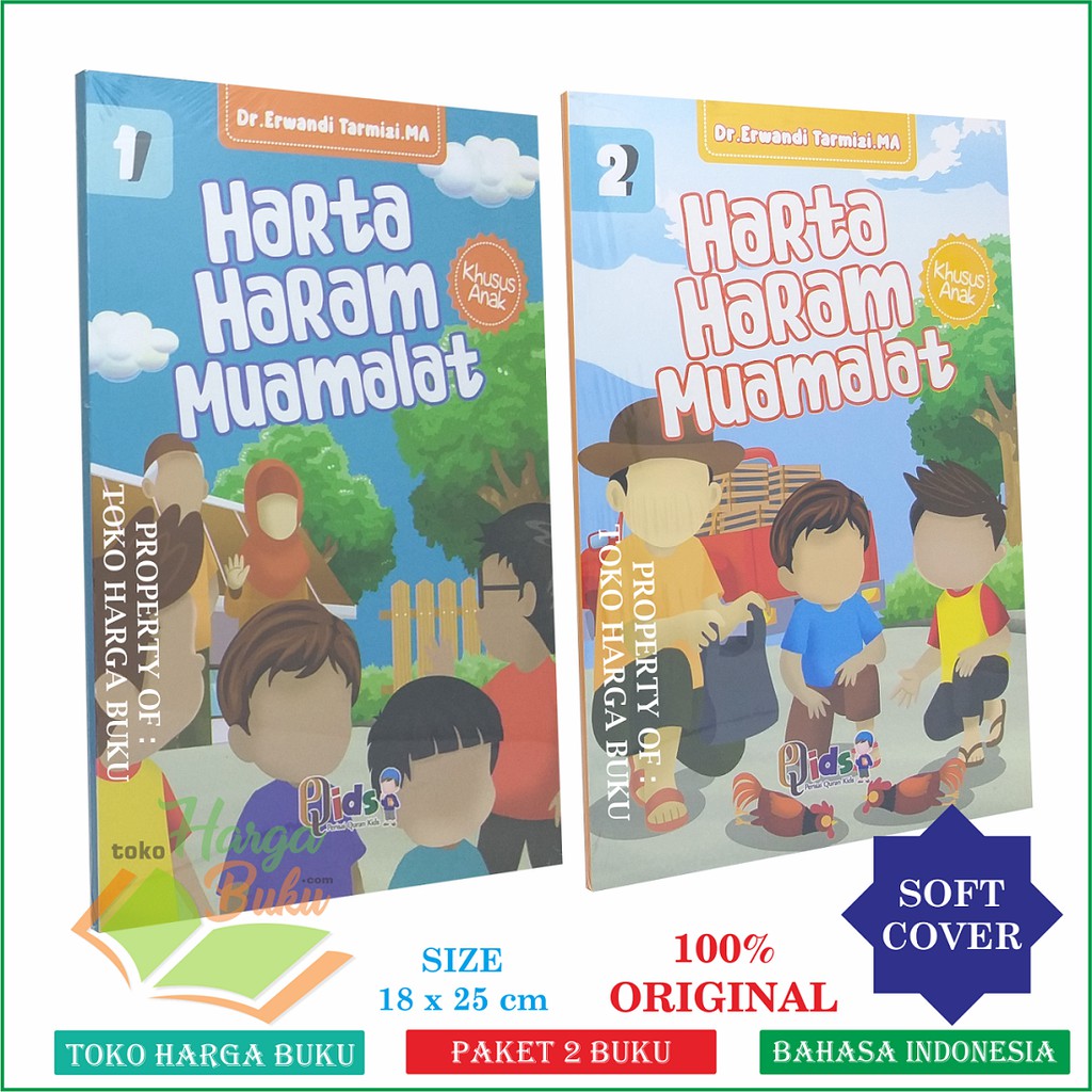 Foto Paket 2 Buku Harta Haram Muamalat Khusus Anak Jilid 1 dan 2 - Karya Dr. Erwandi Tarmizi Perisai Qids