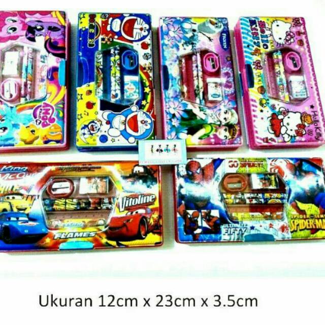

Paket ATK Tempat/kotak pensil 2 sisi magnet