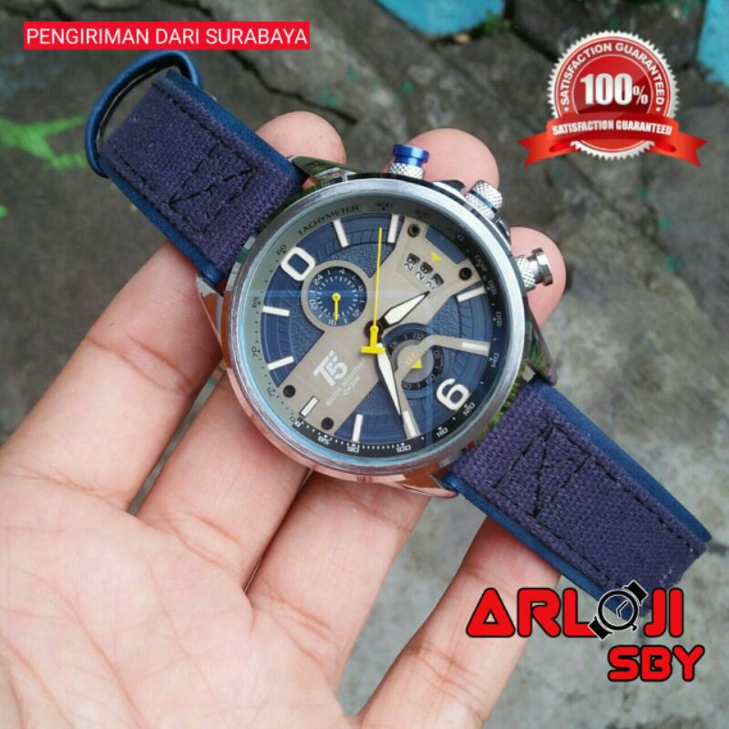 JAM TANGAN PRIA T5 H3584 PRIA CHRONO ORIGINAL TAHAN AIR FREE BOX PAPPER BAG