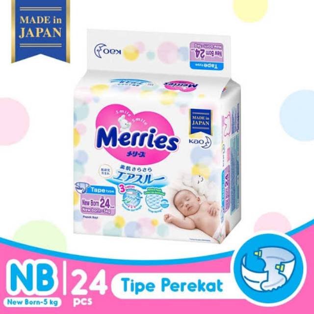 

MERRIES Premium Tape NB 24 (tipe perekat)