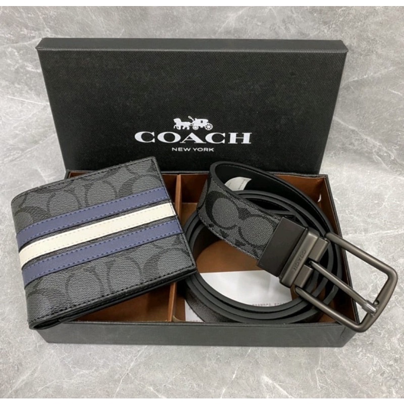 COACH BELT + WALLET GIFT SET