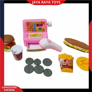 PROMO Mainan Anak Edukasi Mesin Kasir Mini Pembayaran Set lengkap dengan Makanan  LK 15 SNI Terbaru