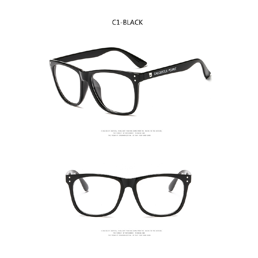 Metal Hinge Anti-Blu-ray Rice Studs Big Frame Retro Literature and Art Glasses for Men and Women