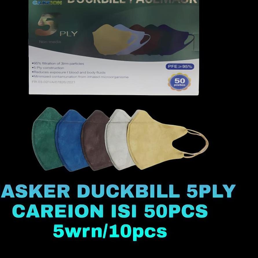 New MASKER DUCKBILL CAREION GARIS  5PLY RAINBOW MASKER DUCK BILL - 1 BOX 50 PCS .,