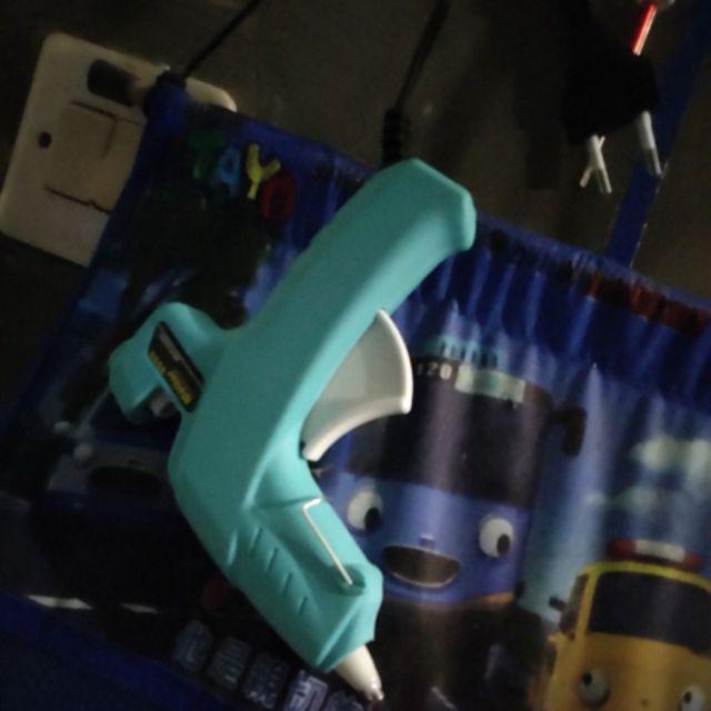 Paket Mollar Glue Gun 20 Watt Biru & 10 Pcs Refill Lilin Lem Tembak