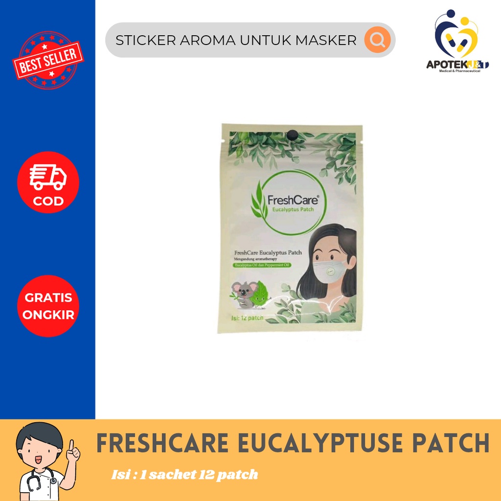 Freshcare Eucalyptus patch isi 12 Fresh care stiker masker