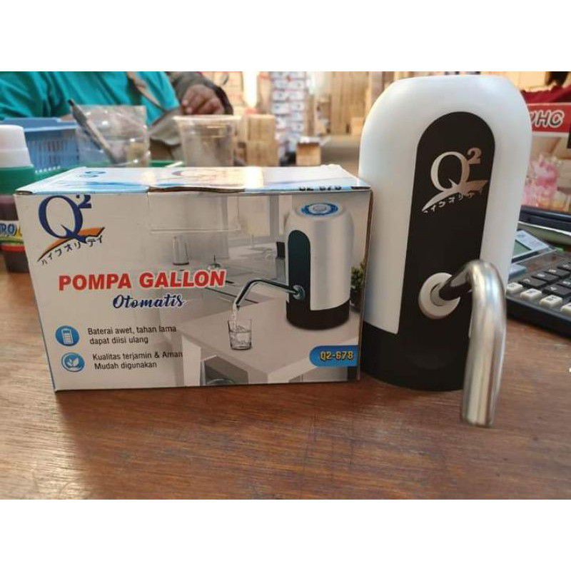 Pompa galon elektrik LED Q2 678 pompa galon usb water pump elektrik LED