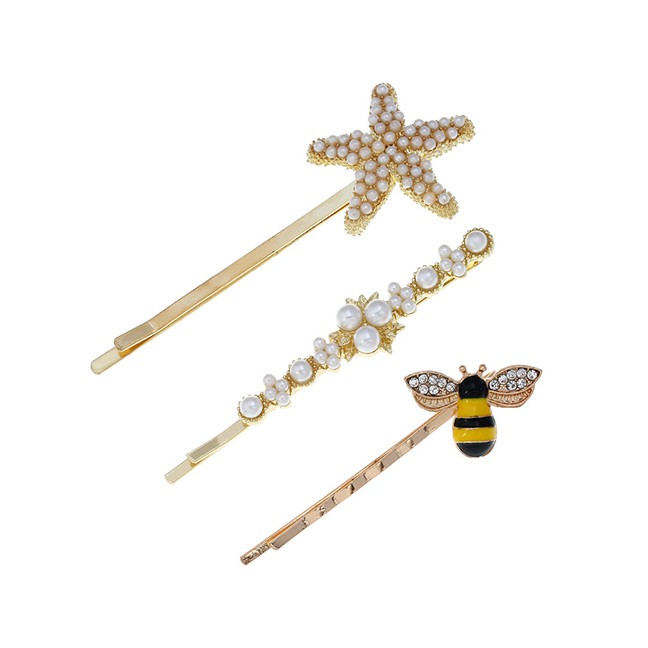 LRC Jepit Rambut Fashion Starfish Bee Bee Starfish Hairpin F56944