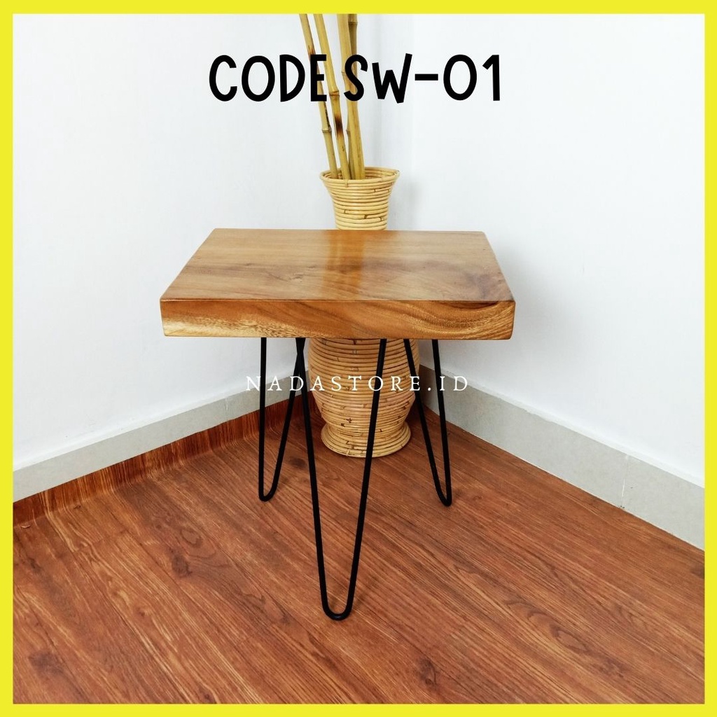 WOODEN STOOL / STOOL KAYU / MEJA KAYU AESTHETIC / MEJA CAFE RUSTIC BERBAGAI MODEL