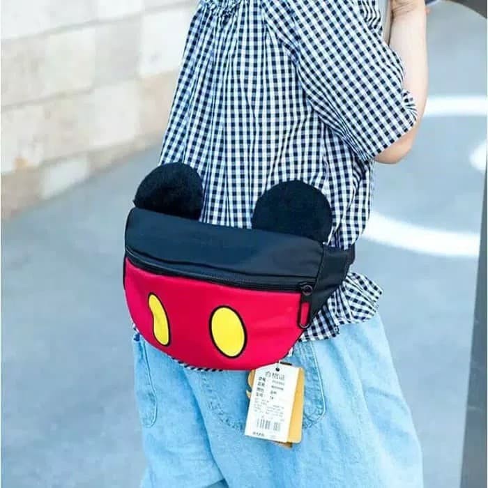 bumbag anak mickey mouse minnie mouse tas pinggang anak - Mickey