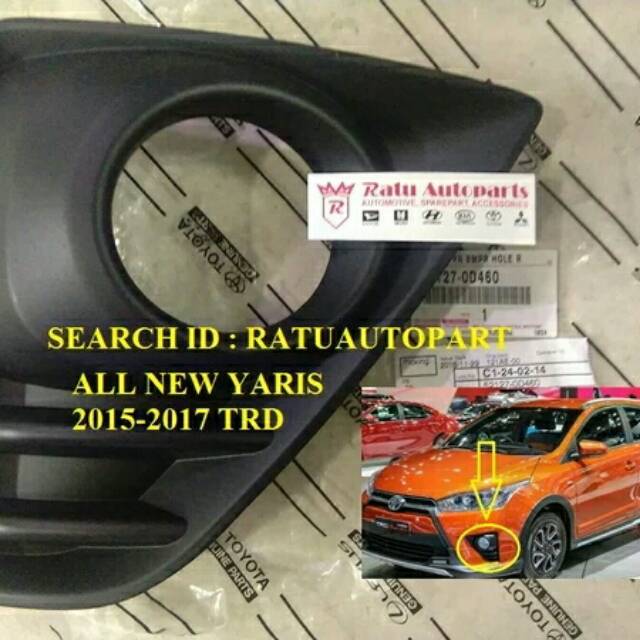 Cover Foglamp Bemper Depan All New Yaris 2015-2017 Trd. Cover Fog Lamp
