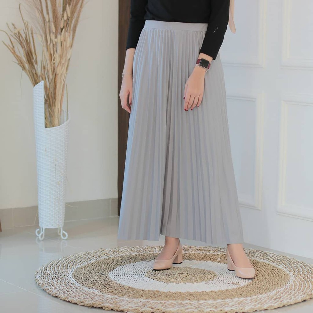 PLEATED SKIRT PREM UMBRELLA/ROK PLISKET IMPORT/MAXI SKIRT/ROK PLISKET LILAC/ROK PANJANG/FLARE SKIRT