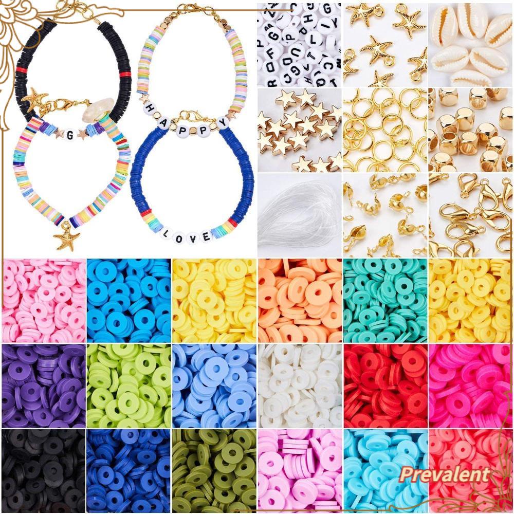 Preva 4800pcs Set Liontin Polymer Clay Bulat Flat Untuk Membuat Perhiasan DIY