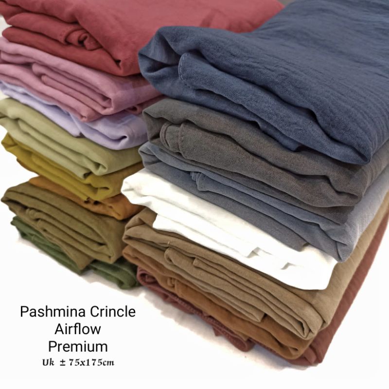 Pashmina Crincle Airflow Premium Phasmina Premium by kudungan R scarf