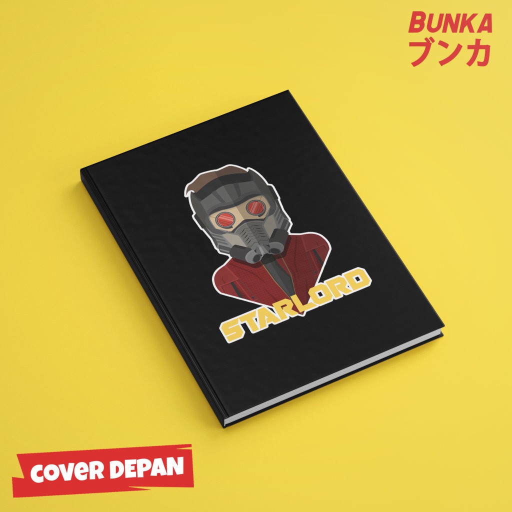 

Notebook Marvel Character Design Star Lord Hardcover A5 Buku Tulis Catatan Note Agenda Planner