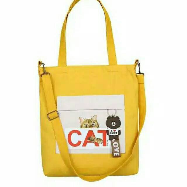 Tote bag 3in1 style gaya korea msakini/seri CAT 02