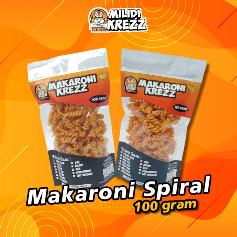 

Makaroni Spiral 100 gram Cemilan Makroni Pedas