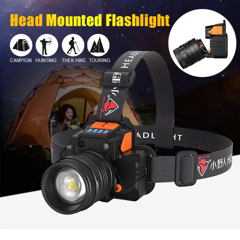 【COD】Senter Kepala Super Terang Senter Kepala Super Terang 10 Watt Anti Air T8 Zoom Led Senter Headlight Headlamp Rechargeable Waterproof