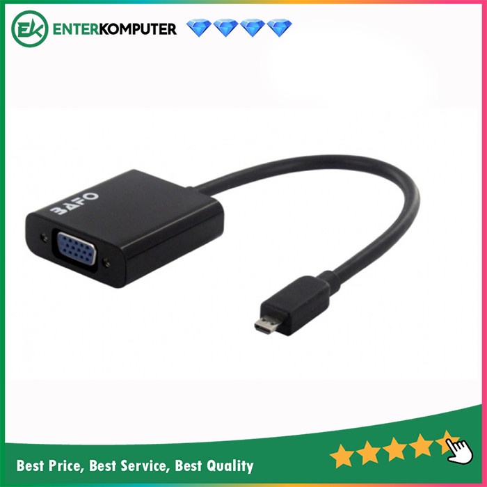 Accessories Kabel Micro HDMI To VGA + Audio - Merk Bafo (BF-2622)