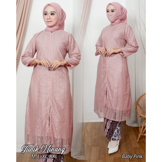 TUNIK MINANG // BAHAN BRUKAT MALIKA NON GLITER // By Lefi Choto