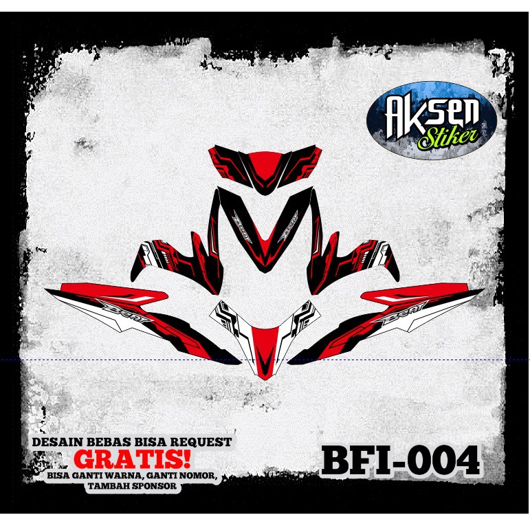 Decal Motor Beat Full Body Anti Gores Sticker Beat Bisa Custom Nama Dekal Keren Aksesoris Motor