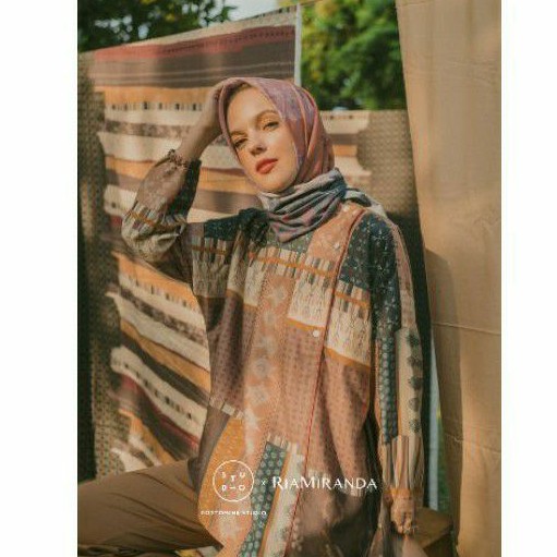 Riamiranda X Cottonink studio Maroon Printed Tamou