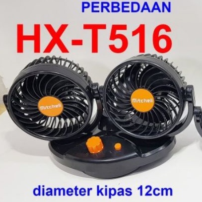 Kipas Angin Mobil HX-T516   BISA MUTAR KEKANAN dan KIRI (otomatis)..