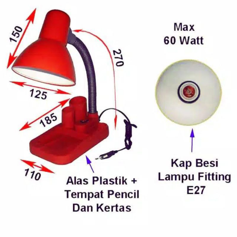 Lampu meja/belajar jiamei 8808S