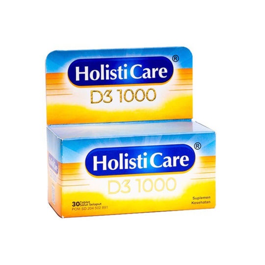 HOLISTICARE  VITAMIN D3 1000 IU BOX Isi 60 Tablet dan Botol isi 30 Tab - Vit D Holisti Care