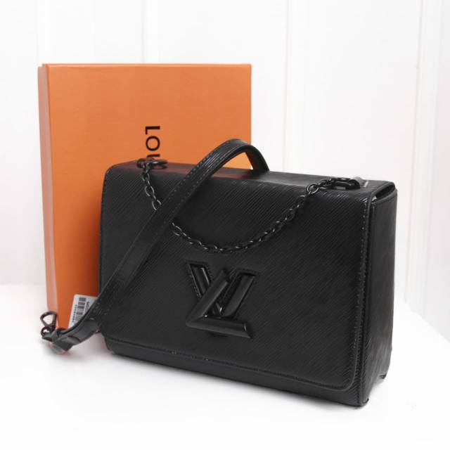 TAS TANGAN IMPORT WANITA MIRROR LV Twist Black matte
