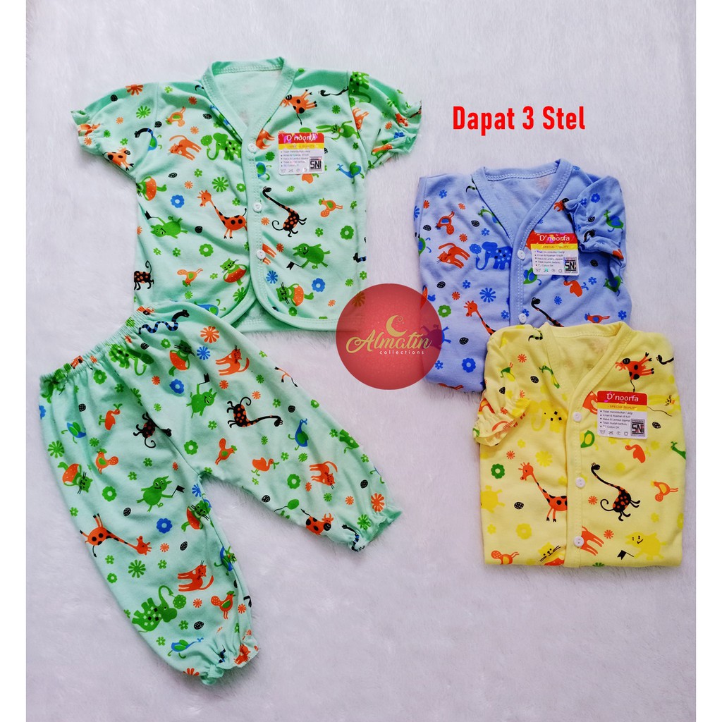 Setelan Baju Bayi Bahan Katun SNI / Baju Bayi Panjang