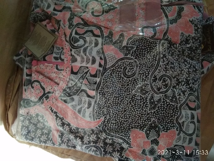 Batik Wanita Asj Sa Hrb026 Kenongo Kemeja Tosca Pendek / Atasan Batik Wanita