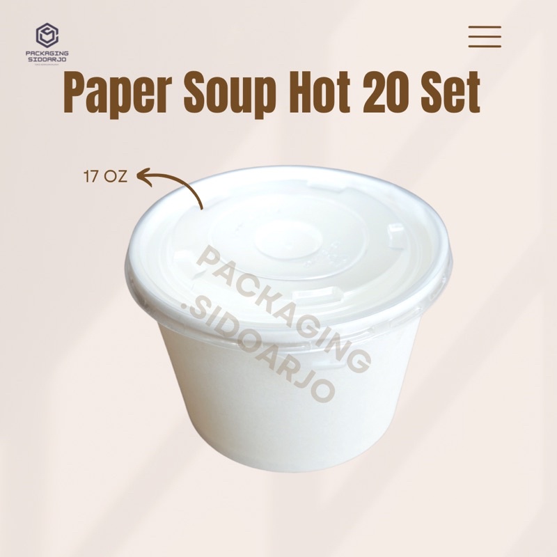 

paper bowl soup hot 20 size 17oz