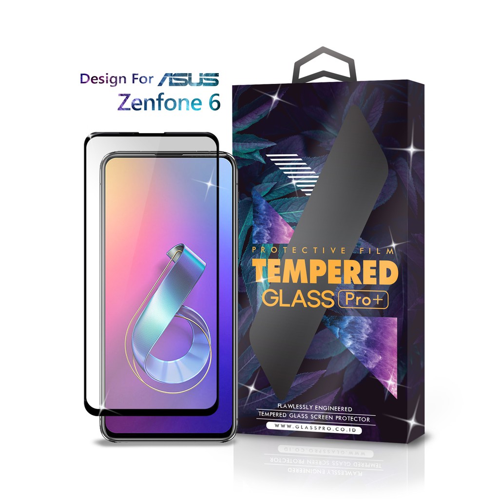 Tempered Glass Asus Zenfone 6 Full Cover Black - Premium