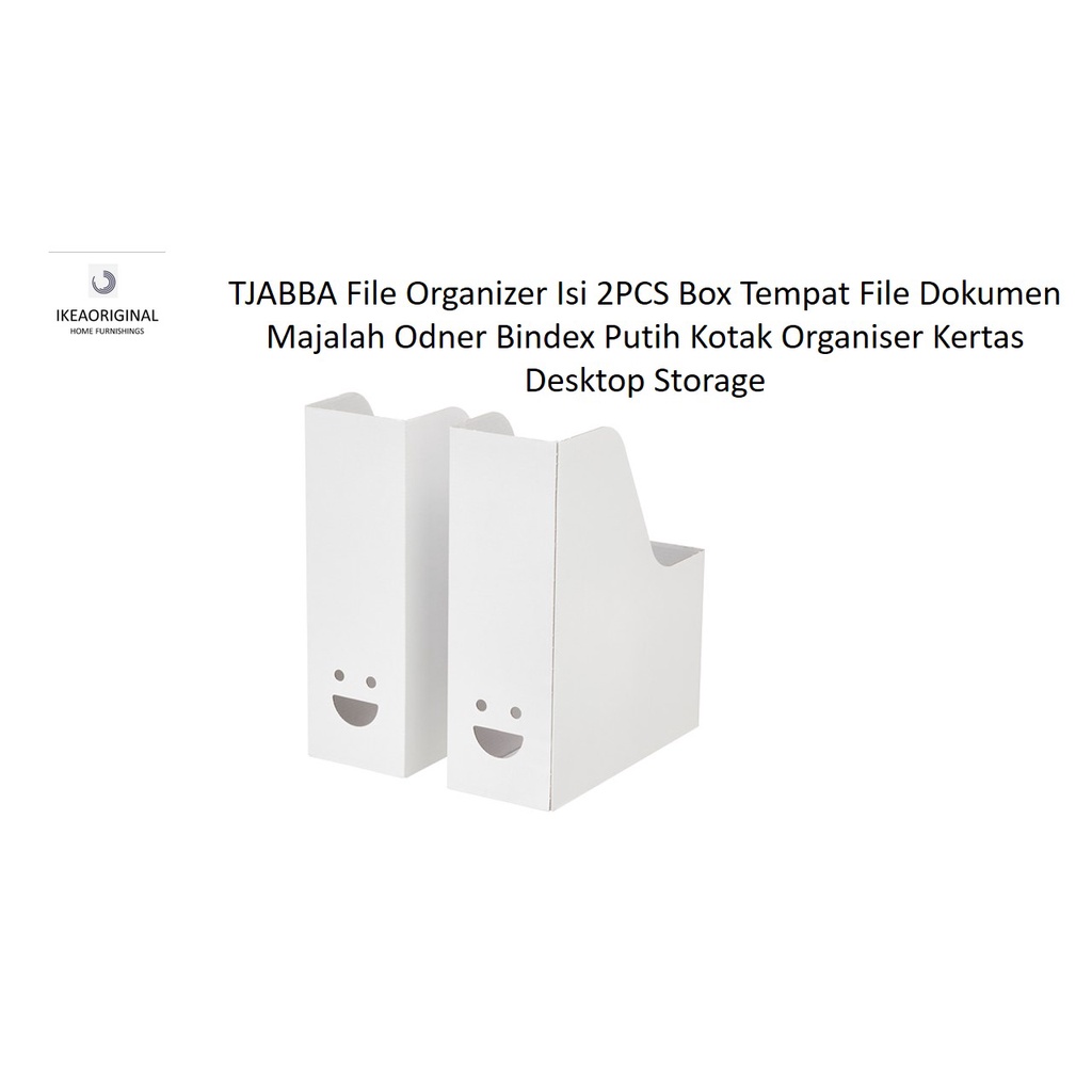 

TJABBA File Organizer Isi 2PCS Box Tempat File Dokumen Majalah Odner Bindex Putih Kotak Organiser Kertas Desktop Storage