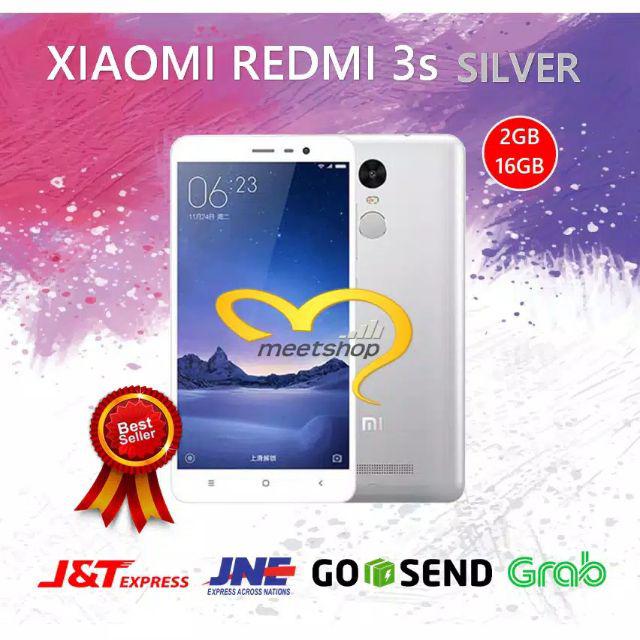 HP ANDROID TERMURAH Xiaomi REDMI 3S 2GB RAM 16GB ROM 4G LTE GRATIS SOFTCASE-SILVER REDMI 3S